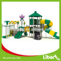 Funny tapete de borracha casa de palha Kids Play Estrutura com Swing e Fitness ao ar livre